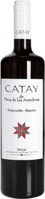 8,95 € Бесплатная доставка | Красное вино Finca de Los Arandinos Catay Tempranillo Mazuelo Seco — Сухое D.O.Ca. Rioja Ла-Риоха Испания Tempranillo — Темпранильо, Mazuelo — Масуэло 75 cl