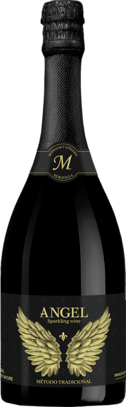 29,95 € Envio grátis | Espumante Branco Moratalla Ángel Brut Nature — Bruto Natural Reserva D.O. Manchuela Castela-Mancha Espanha Macabeo 75 cl