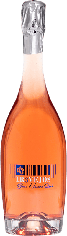49,95 € Kostenloser Versand | Rosé Sekt Altos de Tr3vejos Brut Nature Rosé D.O. Abona Kanarische Inseln Spanien Listán 75 cl