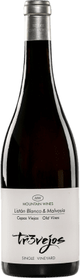 56,95 € Envío gratis | Vino Blanco Altos de Tr3vejos MW Mountain Wines Listán Malvasía Seco Cepas Viejas D.O. Abona Islas Canarias España Malvasía, Palomino Fino 75 cl