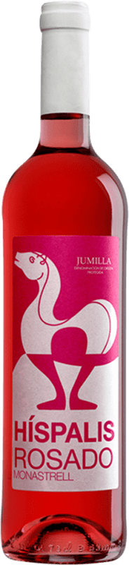 10,95 € 免费送货 | 桃红葡萄酒 Salzillo Híspalis Seco — 干型 Rosé — 桃红葡萄酒 D.O. Jumilla 穆尔西亚地区 西班牙 Monastrell — 莫纳斯特雷尔 75 cl Vegan — 纯素
