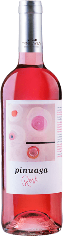 14,95 € Бесплатная доставка | Розовое вино Pinuaga Seco — Сухое Rosé — Розе I.G.P. Vino de la Tierra de Castilla Кастилья-Ла-Манча Испания Tempranillo — Темпранильо, Garnacha — Гренаш Bio — Эко Био Органический 75 cl Vegan — Веганский