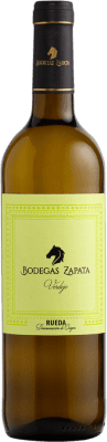 16,95 € Spedizione Gratuita | Vino Bianco Zapata Seco — Secco D.O. Rueda Castilla y León Spagna Verdejo 75 cl Vegano
