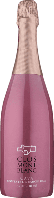 21,95 € Бесплатная доставка | Розовое игристое вино Clos Montblanc Brut — брют D.O. Cava Каталония Испания Trepat — Трепат 75 cl Vegan — Веганский