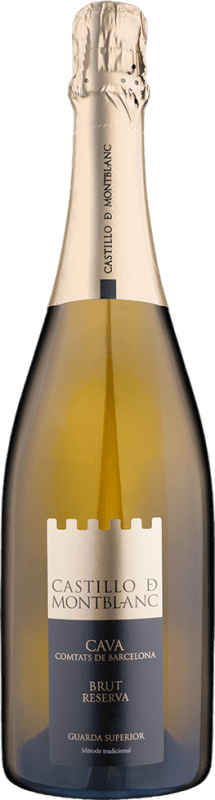 24,95 € Envoi gratuit | Vin Mousseux Blanc Clos Montblanc Castillo Brut Réserve D.O. Cava Catalogne Espagne Macabeo — Macabeu, Xarel·lo, Parellada Bio — Écologique 75 cl Végan