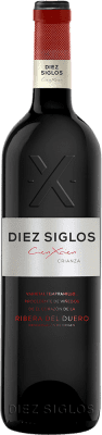 19,95 € Envío gratis | Vino Tinto Diez Siglos Seco Crianza D.O. Ribera del Duero Castilla y León España Tempranillo 75 cl