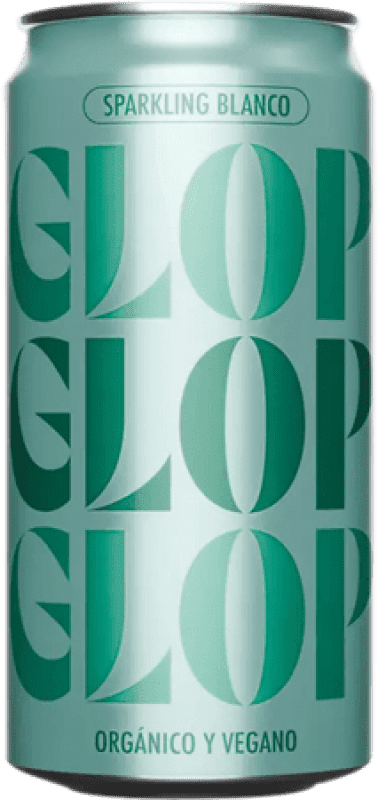 131,95 € 免费送货 | 盒装24个 白起泡酒 Glop Seco — 干型 D.O. Catalunya 加泰罗尼亚 西班牙 Garnacha — 歌海娜 Bio — 生态 有机 天然 罐 20 cl Vegan — 纯素