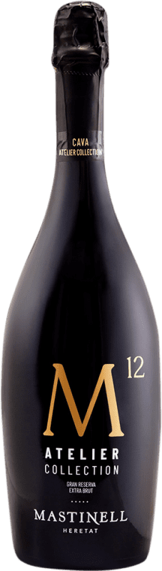 316,95 € 免费送货 | 白起泡酒 MasTinell M12 Extra Brut — 特干型起泡酒 D.O. Cava 加泰罗尼亚 西班牙 Macabeo — 马卡贝奥, Xarel·lo — 哈雷洛, Parellada — 帕雷利亚达 75 cl Vegan — 纯素