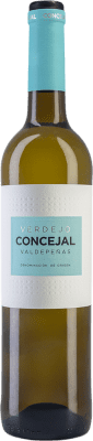 7,95 € 送料無料 | 白ワイン Vinícola de Valdepeñas Concejal Seco — 辛口 D.O. Valdepeñas カスティーリャ・ラ・マンチャ スペイン Verdejo — ベルデホ 75 cl