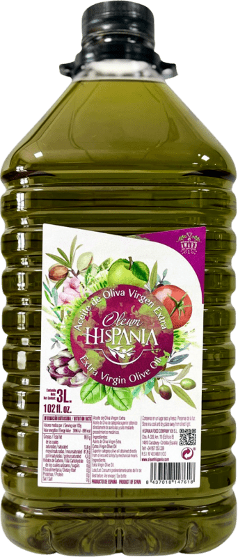 47,95 € Envío gratis | Aceite de Oliva Oleum Hispania Experiencia Única Tradicional, Coupage, AOVE Virgen Extra Córdoba España Garrafa 3 L PET