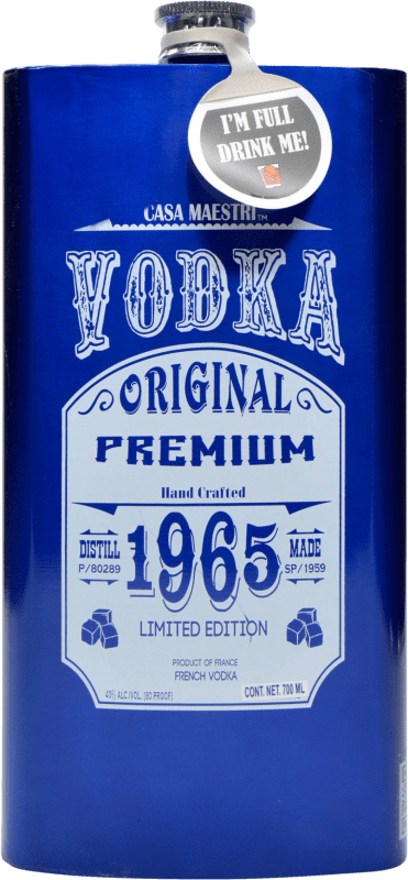 29,95 € 免费送货 | 伏特加 Casa Maestri 1965 限量版, Premium — 高端 法国 扁瓶 70 cl