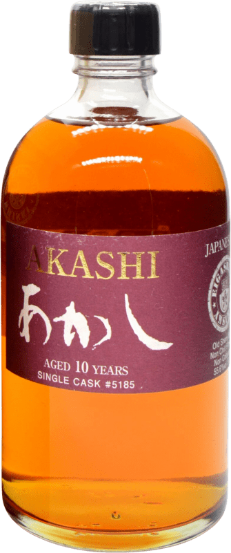 333,95 € Envio grátis | Whisky Single Malt Eigashima Akashi Single Cask — Barrica Única Japão 10 Anos Garrafa Medium 50 cl