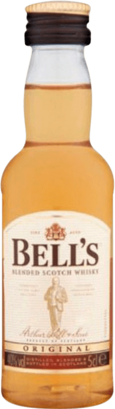 1,95 € Envio grátis | Whisky Blended Bell's Escócia Reino Unido Garrafinha Miniatura 5 cl PET
