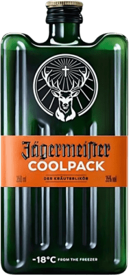 13,95 € Free Shipping | Herbal Liqueur Mast Jägermeister Coolpack Germany Small Hip Flask 35 cl