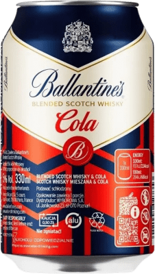 4,95 € Spedizione Gratuita | Mixer Ballantine's Scozia Regno Unito Lattina 33 cl Cola, Whisky