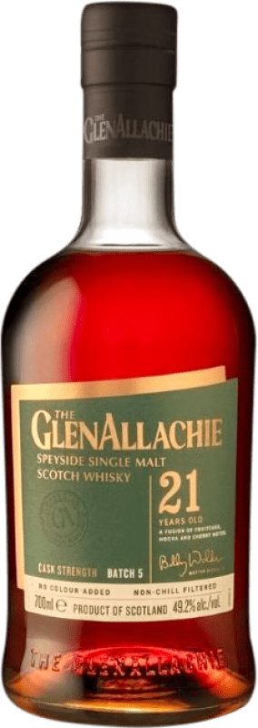 619,95 € Envoi gratuit | Whisky Single Malt Glenallachie Nº 5 Cask Strength — Brut de Fût, Batch Speyside Royaume-Uni 21 Ans 70 cl