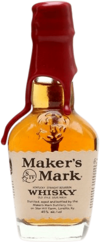 4,95 € Envoi gratuit | Whisky Bourbon Maker's Mark États Unis Mini-Bouteille 5 cl