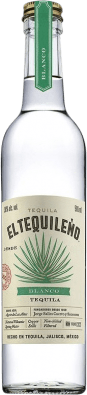 27,95 € Kostenloser Versand | Tequila El Tequileño Blanco — Weißer Jalisco Mexiko Medium-Flasche 50 cl