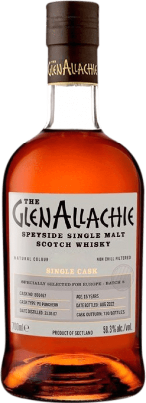 191,95 € 免费送货 | 单一麦芽威士忌 Glenallachie PX Puncheon Single Cask — 单桶 斯佩塞 英国 15 岁 70 cl