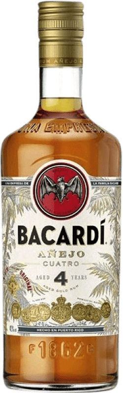 42,95 € Kostenloser Versand | Rum Bacardí Añejo — Gereift Puerto Rico 4 Jahre 1 L