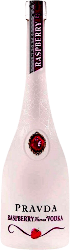 26,95 € Envio grátis | Vodka Pravda Polônia 70 cl Raspberry — Framboesa