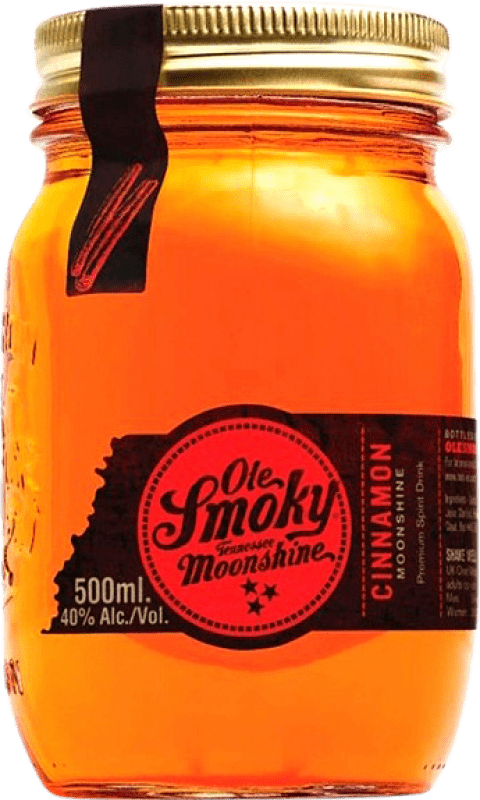21,95 € 免费送货 | 波本威士忌 Ole Smoky Moonshine — 月光酒 田纳西 美国 中号罐装 50 cl Cinnamon — 肉桂