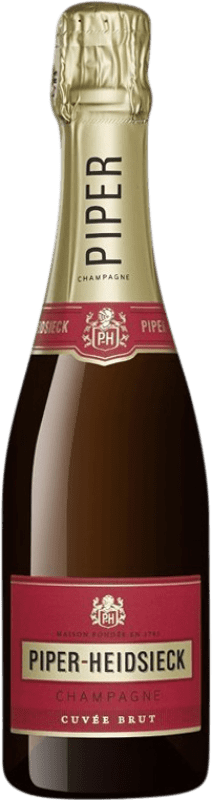 19,95 € 免费送货 | 白起泡酒 Piper-Heidsieck Brut — 起泡酒 干型 Cuvée A.O.C. Champagne 香槟酒 法国 Pinot Noir — 黑皮诺, Chardonnay — 莎当妮, Pinot Meunier — 黑皮诺·莫尼耶 小瓶装 20 cl