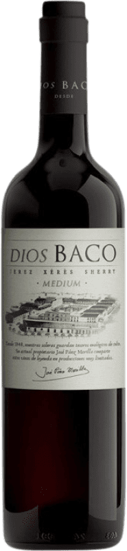 21,95 € Envio grátis | Vinho Generoso Fortificado Dios Baco Medium — Meio D.O. Jerez-Xérès-Sherry Andaluzia Espanha Palomino Fino, Pedro Ximénez 75 cl