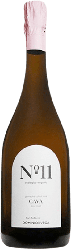 13,95 € Envio grátis | Espumante Rosé Dominio de la Vega Nº 11 Brut — Bruto Rosé D.O. Cava Catalunha Espanha Garnacha — Grenache, Pinot Noir 75 cl