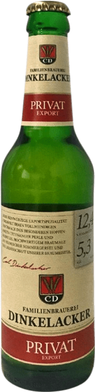2,95 € Free Shipping | Beer Dinkelacker-Schwaben CD Privat Stuttgart Germany Third-Liter Bottle 33 cl