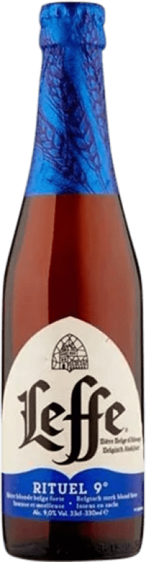 3,95 € Kostenloser Versand | Bier Leffe 9º Valonia Belgien Drittelliterflasche 33 cl