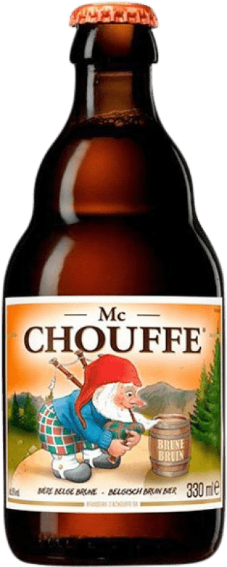 3,95 € Envio grátis | Cerveja Chouffe Mac Valonia Bélgica Garrafinha Terço 33 cl
