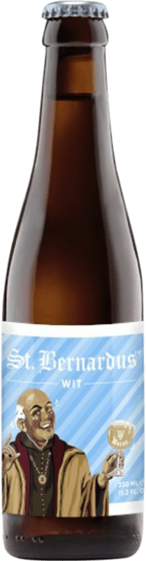 2,95 € Free Shipping | Beer Saint Bernardus Witbier Flandes Belgium Third-Liter Bottle 33 cl