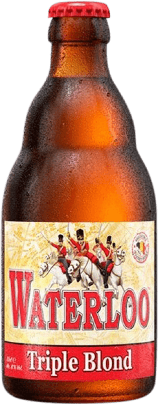 3,95 € Free Shipping | Beer Waterloo Triple Malt Valonia Belgium Third-Liter Bottle 33 cl
