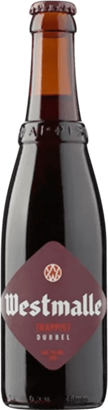 3,95 € Spedizione Gratuita | Birra Trappisten Van Westmalle Double Malt — Doppio Malto Flandes Belgio Bottiglietta Terzo 33 cl