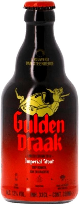 4,95 € 送料無料 | ビール Van Steenberge Gulden Draak Imperial — インペリアル, Stout — スタウト Flandes ベルギー 1/3ボトル 33 cl