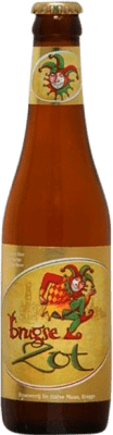 4,95 € 免费送货 | 啤酒 Halve Maan Brugse Zot Blonde — 淡色啤酒 Brujas 比利时 三分之一升瓶 33 cl