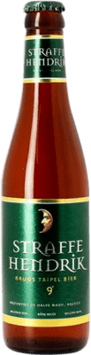4,95 € Envio grátis | Cerveja Halve Maan Straffe Hendrik Tripel Malt — Triple Malt Brujas Bélgica Garrafinha Terço 33 cl