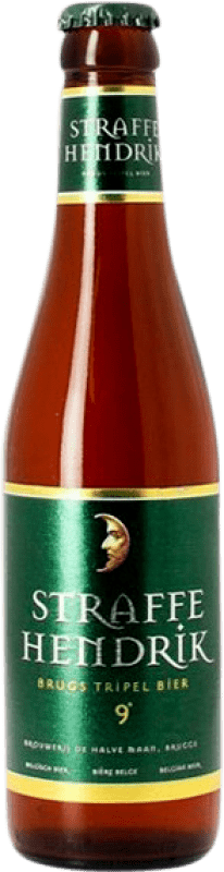 4,95 € Spedizione Gratuita | Birra Halve Maan Straffe Hendrik Tripel Malt — Triple Malt Brujas Belgio Bottiglietta Terzo 33 cl