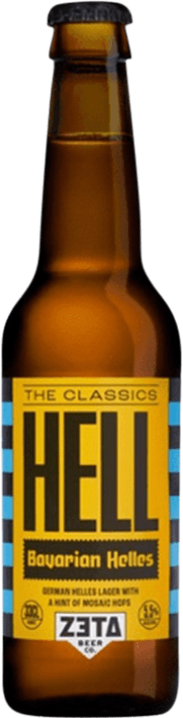 5,95 € 送料無料 | ビール Zeta Hell — ブロンド バレンシアのコミュニティ スペイン 1/3ボトル 33 cl