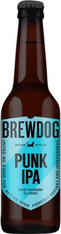 3,95 € Kostenloser Versand | Bier BrewDog Punk IPA — India Pale Ale Schottland Großbritannien Drittelliterflasche 33 cl