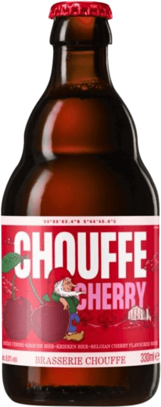 6,95 € 免费送货 | 啤酒 Chouffe Valonia 比利时 三分之一升瓶 33 cl Cherry — 樱桃