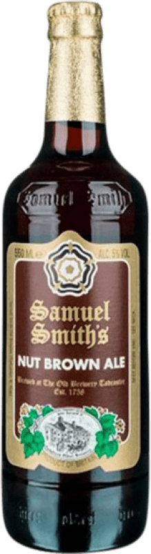 4,95 € Envio grátis | Cerveja Samuel Smith Nut Brown Ale — Âmbar Yorkshire Reino Unido Garrafinha Terço 35 cl
