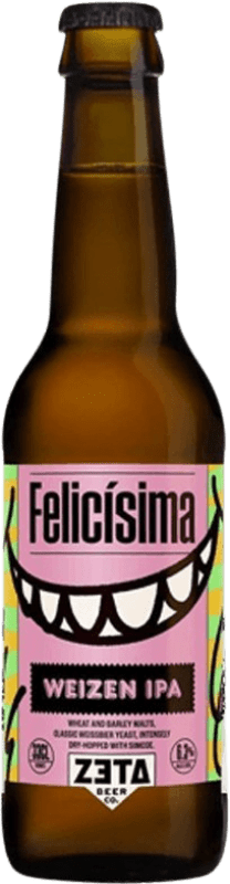 3,95 € Free Shipping | Beer Zeta Felicísima Valencian Community Spain Third-Liter Bottle 33 cl