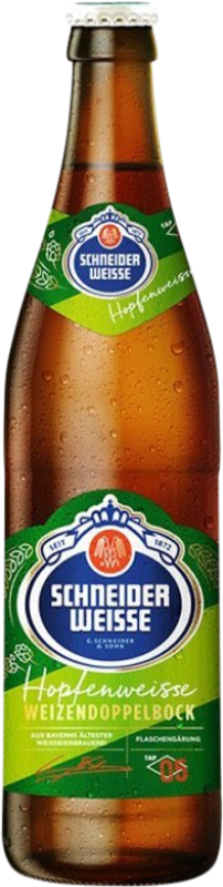 3,95 € Free Shipping | Beer Schneider & Sohn Hopfen Tap 5 Weissbier — White Baviera Germany Medium Bottle 50 cl