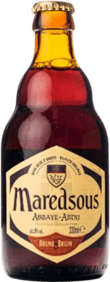 4,95 € Free Shipping | Beer Abbaye de Maredsous Brown Ale Valonia Belgium Third-Liter Bottle 33 cl