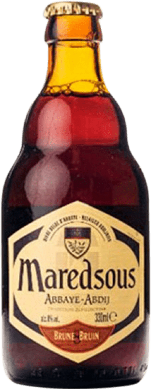 3,95 € Envío gratis | Cerveza Abbaye de Maredsous Brown Ale — Tostada Valonia Bélgica Botellín Tercio 33 cl