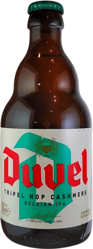 3,95 € 免费送货 | 啤酒 Duvel Moortgat Hop Cashmere Tripel Malt — 三重麦芽 Flandes 比利时 三分之一升瓶 33 cl