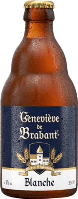 3,95 € Spedizione Gratuita | Birra Timmermans Genevieve de Brabant Blanche — Bianca Brabante Belgio Bottiglietta Terzo 33 cl