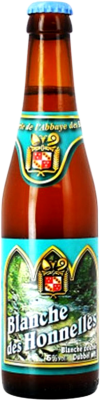 4,95 € 免费送货 | 啤酒 L'Abbaye des Rocs Blanche des Honelles Blanche — 白啤酒 Valonia 比利时 三分之一升瓶 33 cl